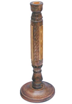 Wooden Candle and Incense Stand